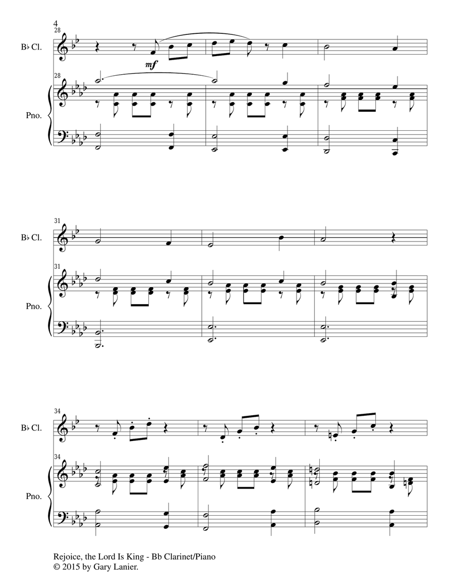 Gary Lanier: Hymns of the Cross & Victory (Duets for Bb Clarinet & Piano) Gary Lanier: Hymns of the Cross & Victory (Duets for Bb Clarinet & Piano) Woodwind Duet scores gallery preview page 5