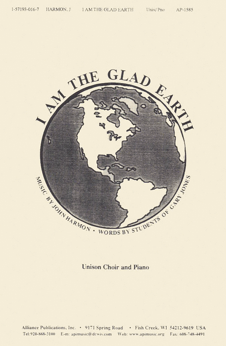 I Am The Glad Earth - Unis Chr-pno