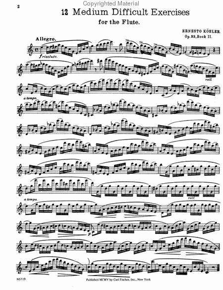 35 Exercises for Flute, Op. 33 - Book II