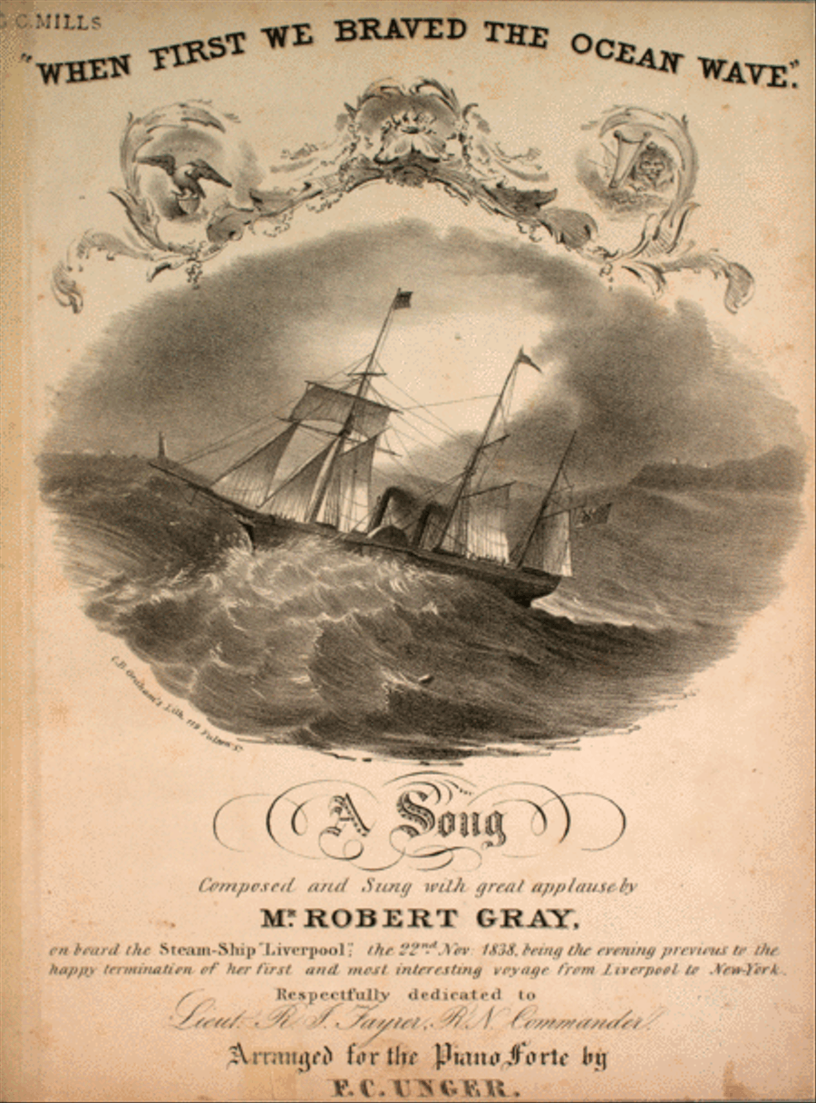 When First We Braved the Ocean Wave. A Song Harp scores gallery preview page 1
