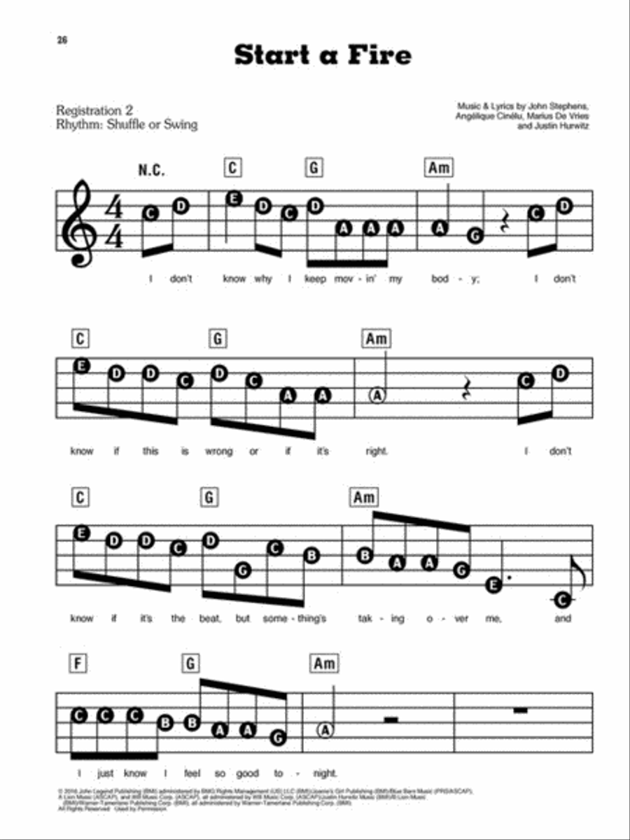 La La Land Electronic Keyboard scores gallery preview page 4