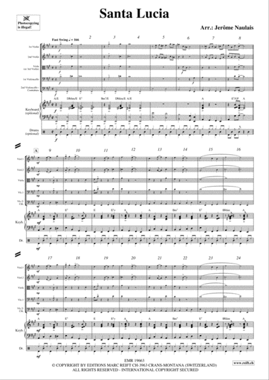 Santa Lucia Santa Lucia String Quintet scores gallery preview page 3