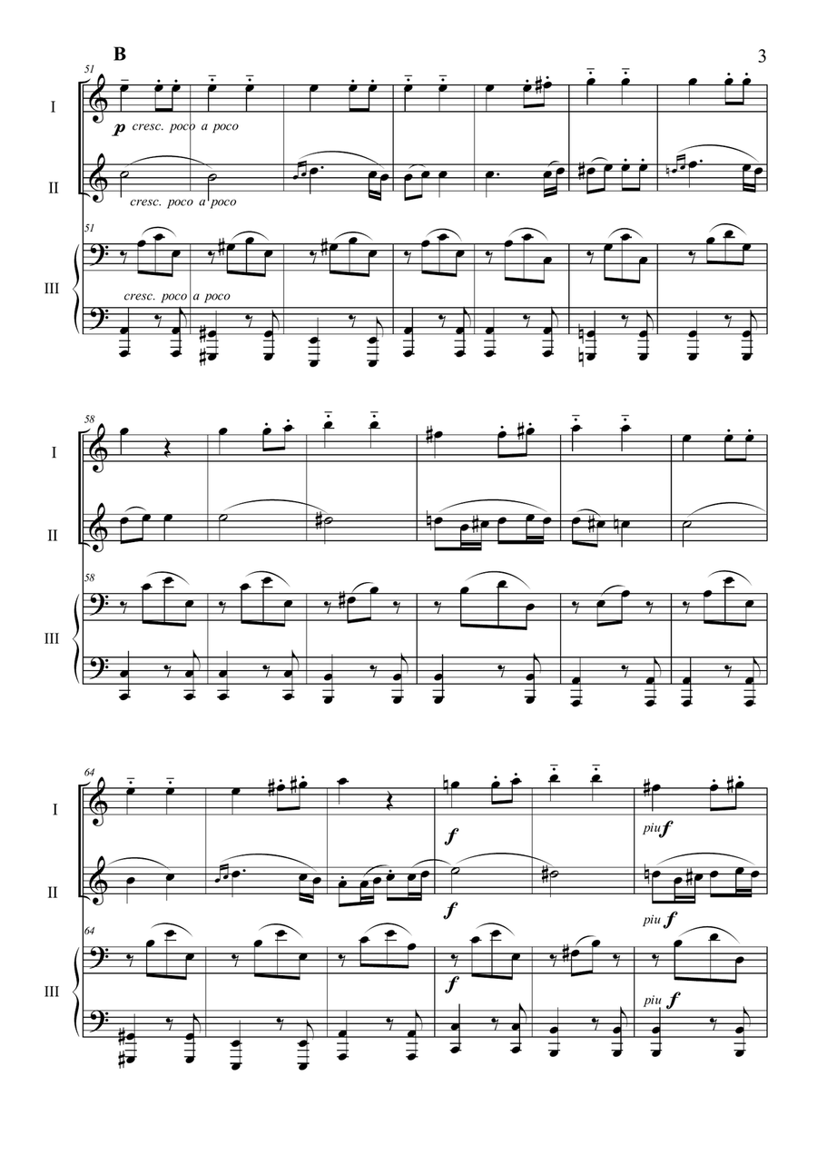 Beethoven's 7th Symphony, 2nd Movement Piano Method scores gallery preview page 3