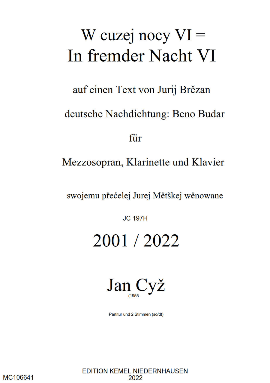 W cuzej nocy VI = In fremder Nacht VI