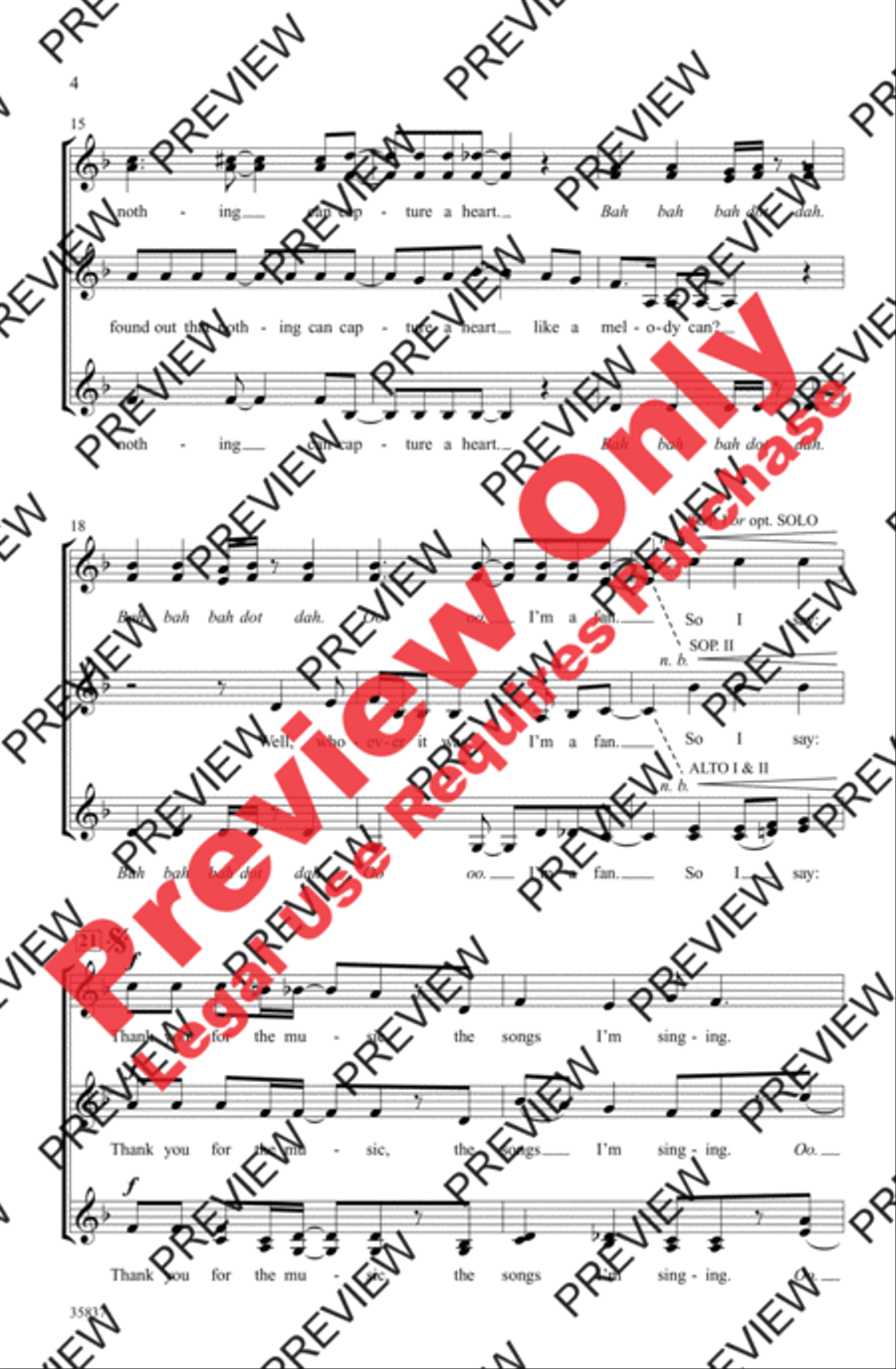 Thank You for the Music Women's Choir scores gallery preview page 4
