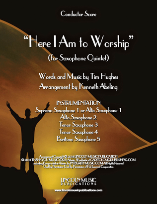 Book cover for Here I Am To Worship