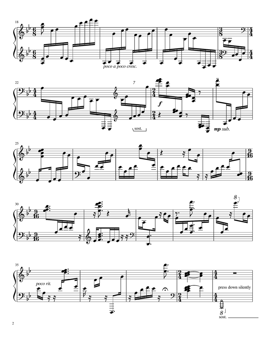 Atrophy Atrophy Piano Solo scores gallery preview page 3