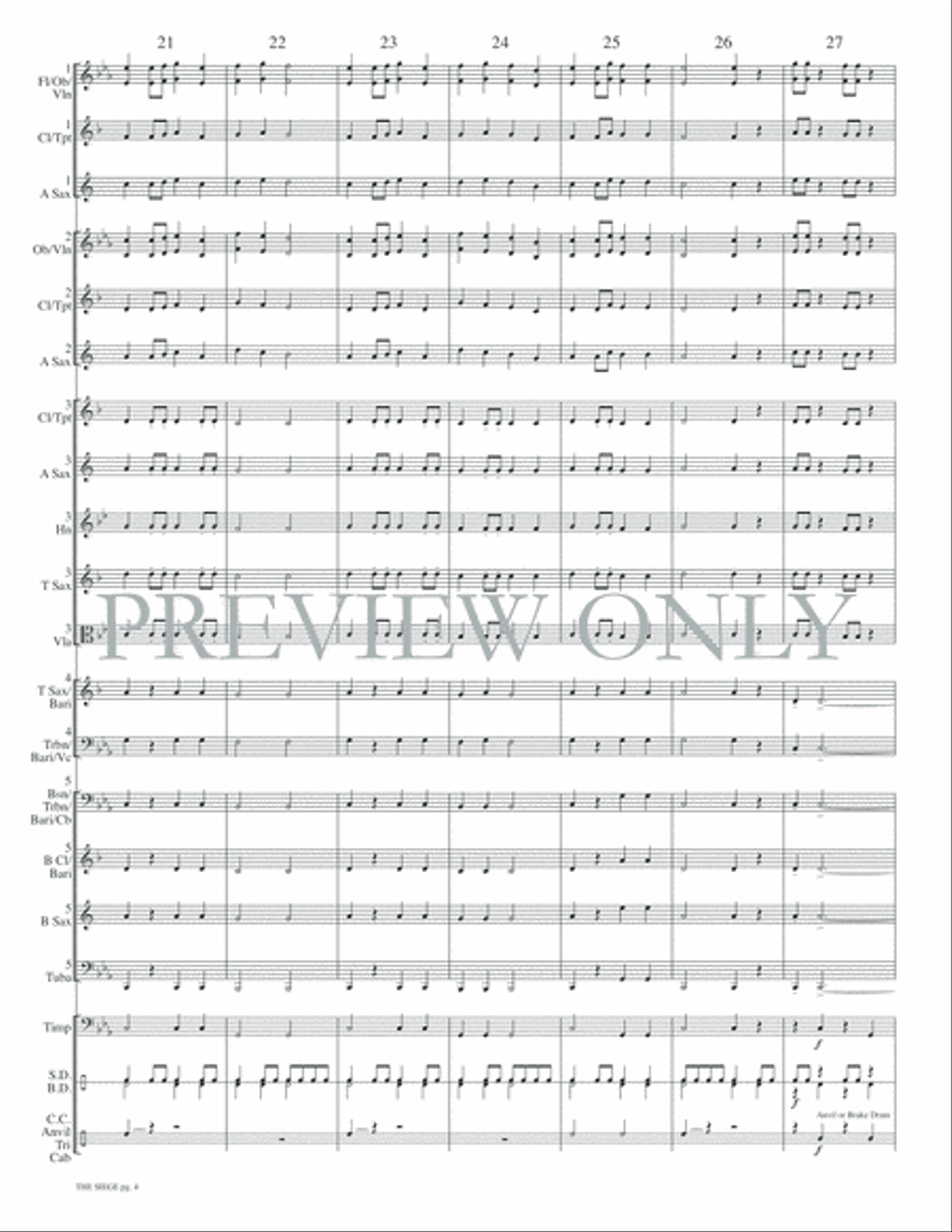 The Siege Concert Band scores gallery preview page 6
