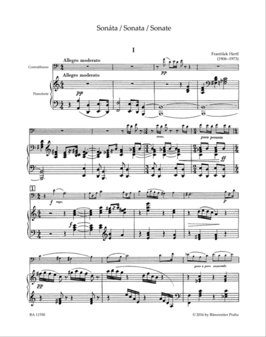 Sonata for Double Bass and Piano