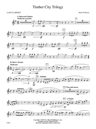 Timber City Trilogy: 1st B-flat Clarinet