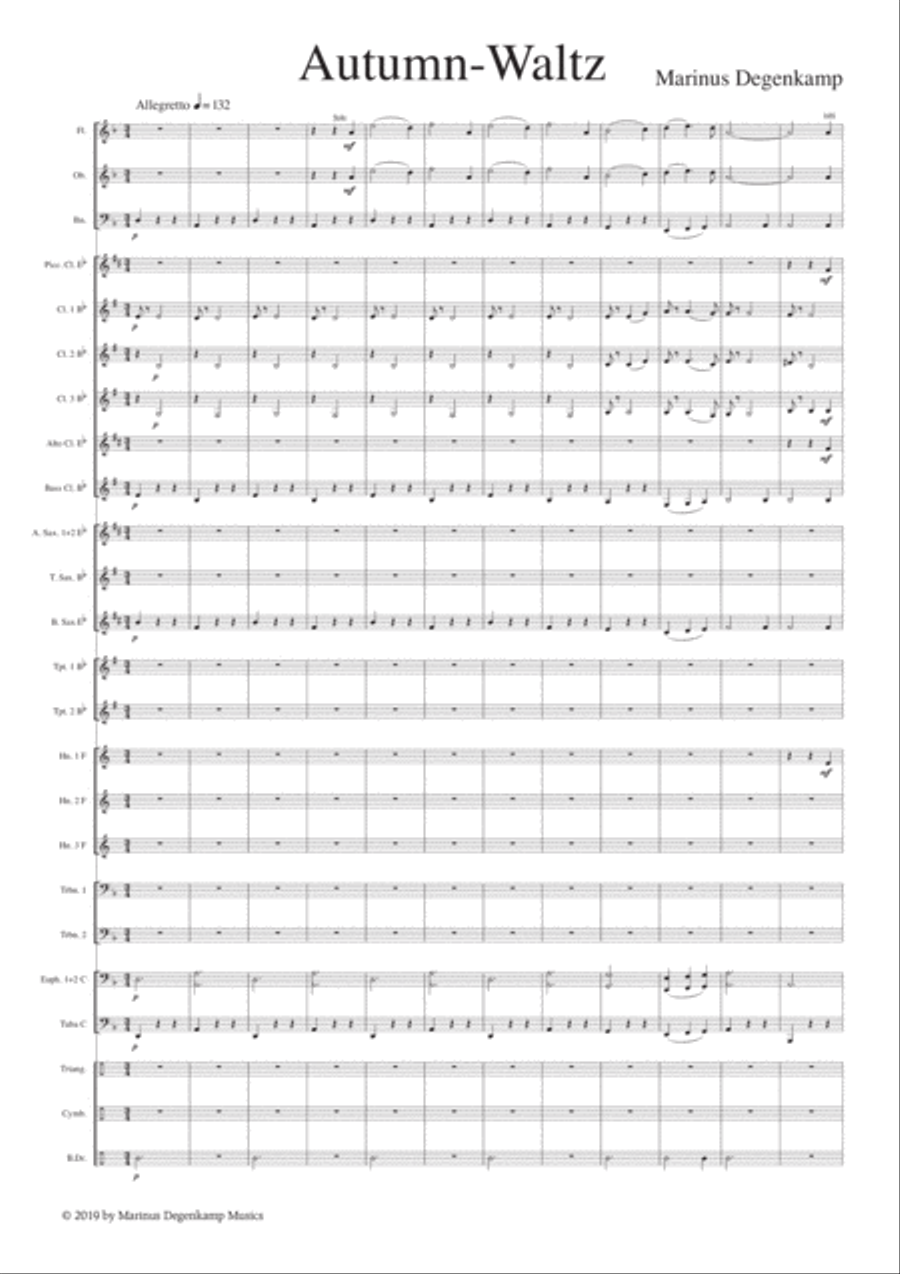 Autumn Waltz for wind band Concert Band scores gallery preview page 3