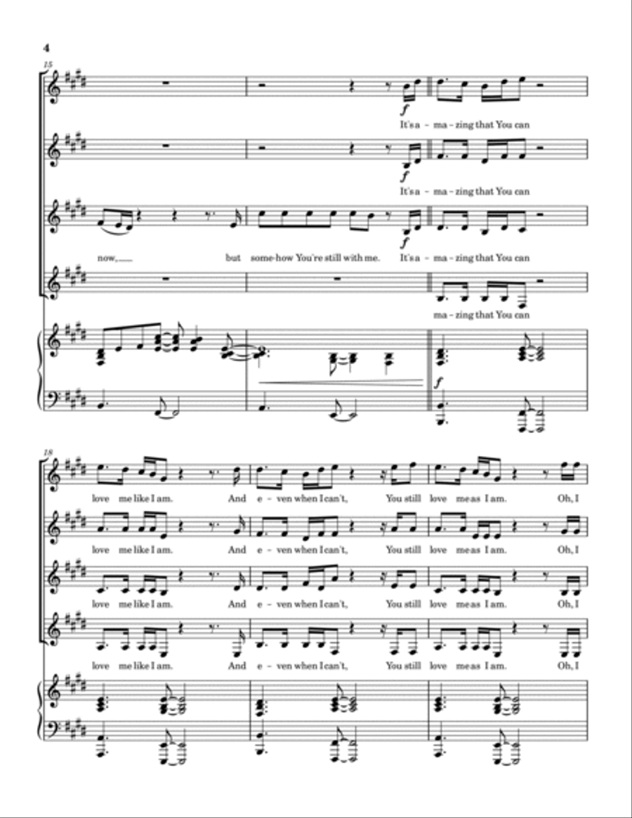 Love Me Like I Am SSAA scores gallery preview page 5