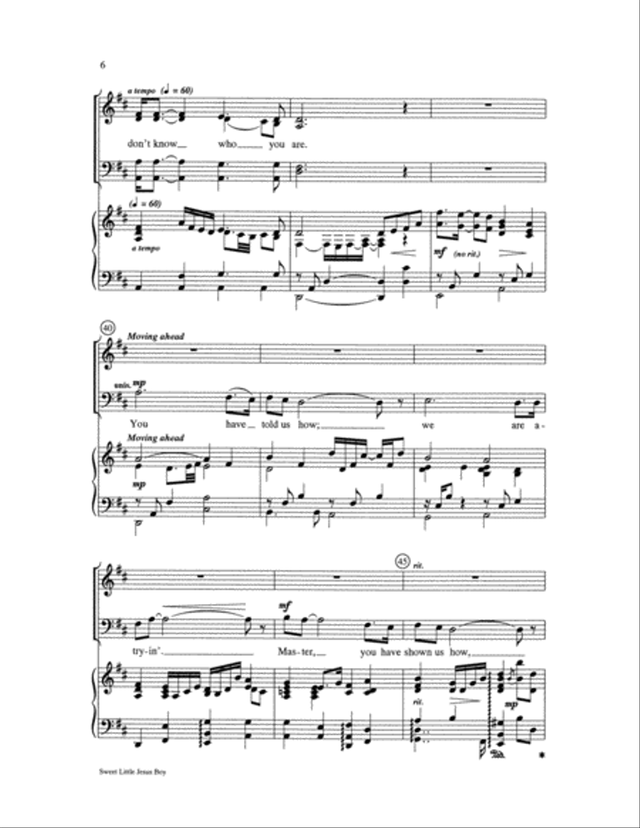 Sweet Little Jesus Boy Sweet Little Jesus Boy 4-Part scores gallery preview page 7