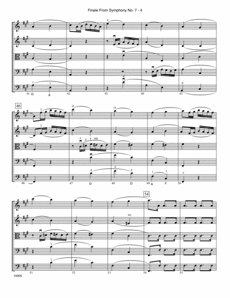Finale From Symphony No. 7 - Full Score