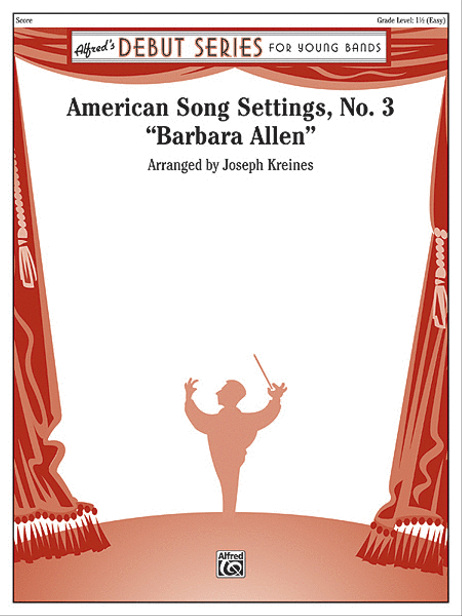 American Song Settings, No. 3 Concert Band scores gallery preview page 1