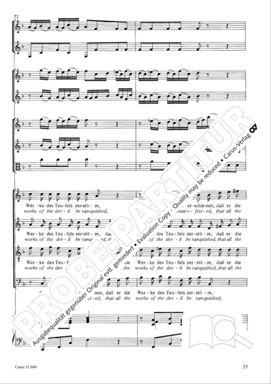 Christ was manifested for this purpose (Dazu ist erschienen der Sohn Gottes) ATB scores gallery preview page 36
