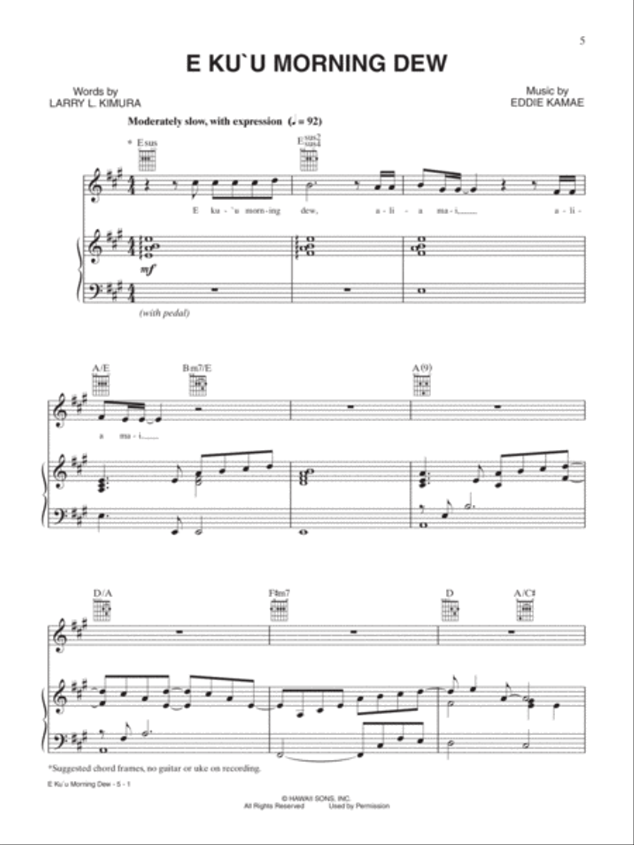The Hawaiian Sheet Music Collection Piano, Vocal, Guitar scores gallery preview page 3