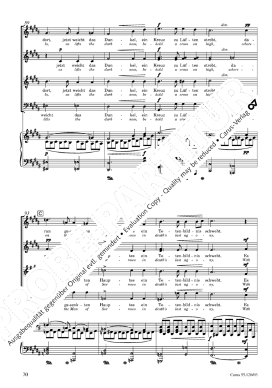 Christoforus + Das Tochterlein des Jairus (Gesamtausgabe, Bd. 9) 4-Part scores gallery preview page 71