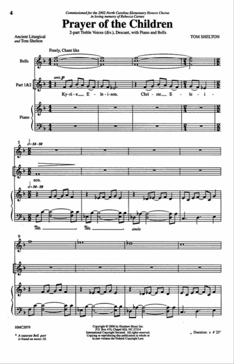 Prayer Of The Children Choir scores gallery preview page 2