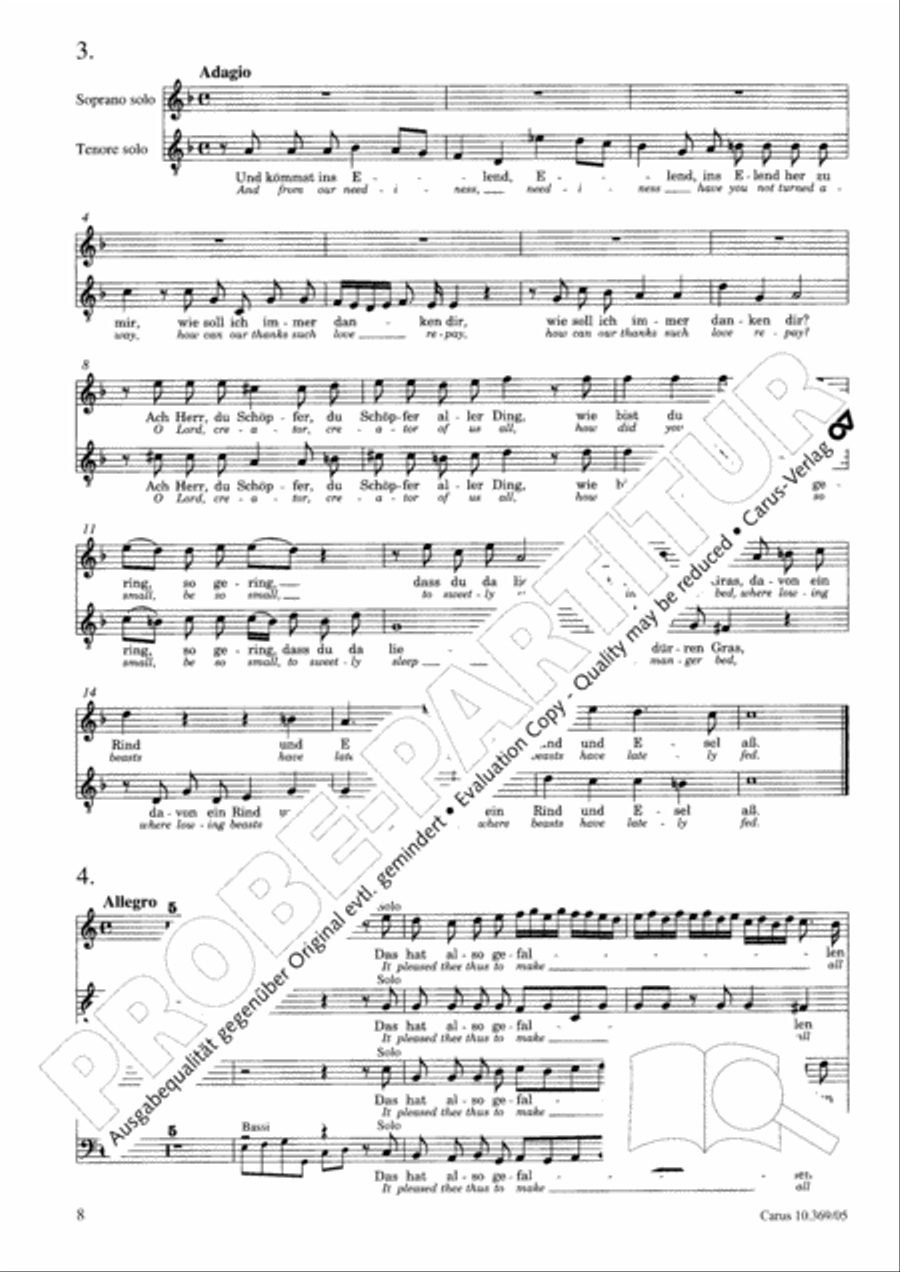 So greatly God esteemed the world (Also hat Gott die Welt geliebt) 4-Part scores gallery preview page 9