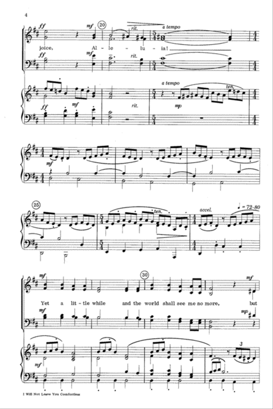 I Will Not Leave You Comfortless 4-Part scores gallery preview page 4
