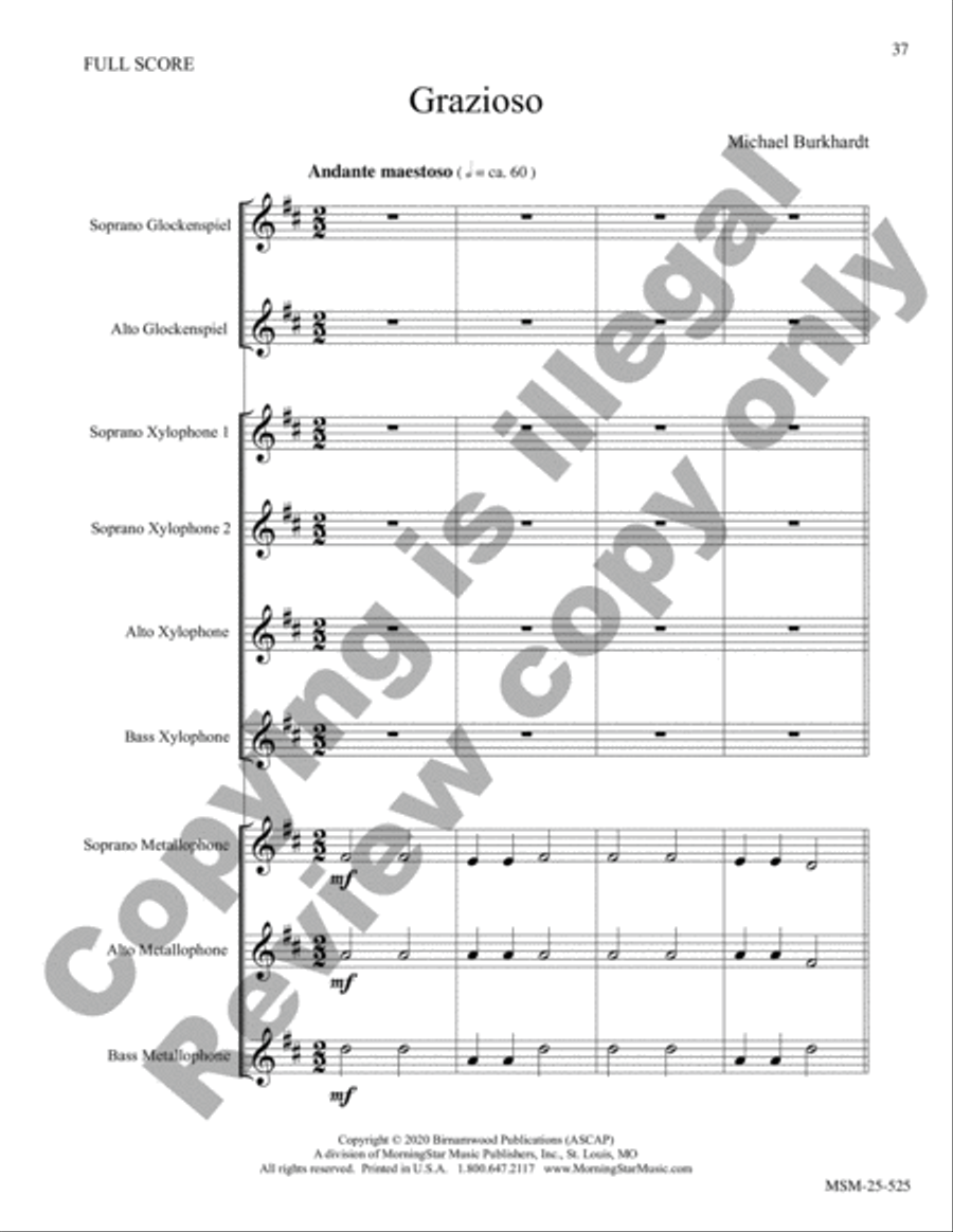 Six Original Compositions for Orff Ensemble Sacred scores gallery preview page 17