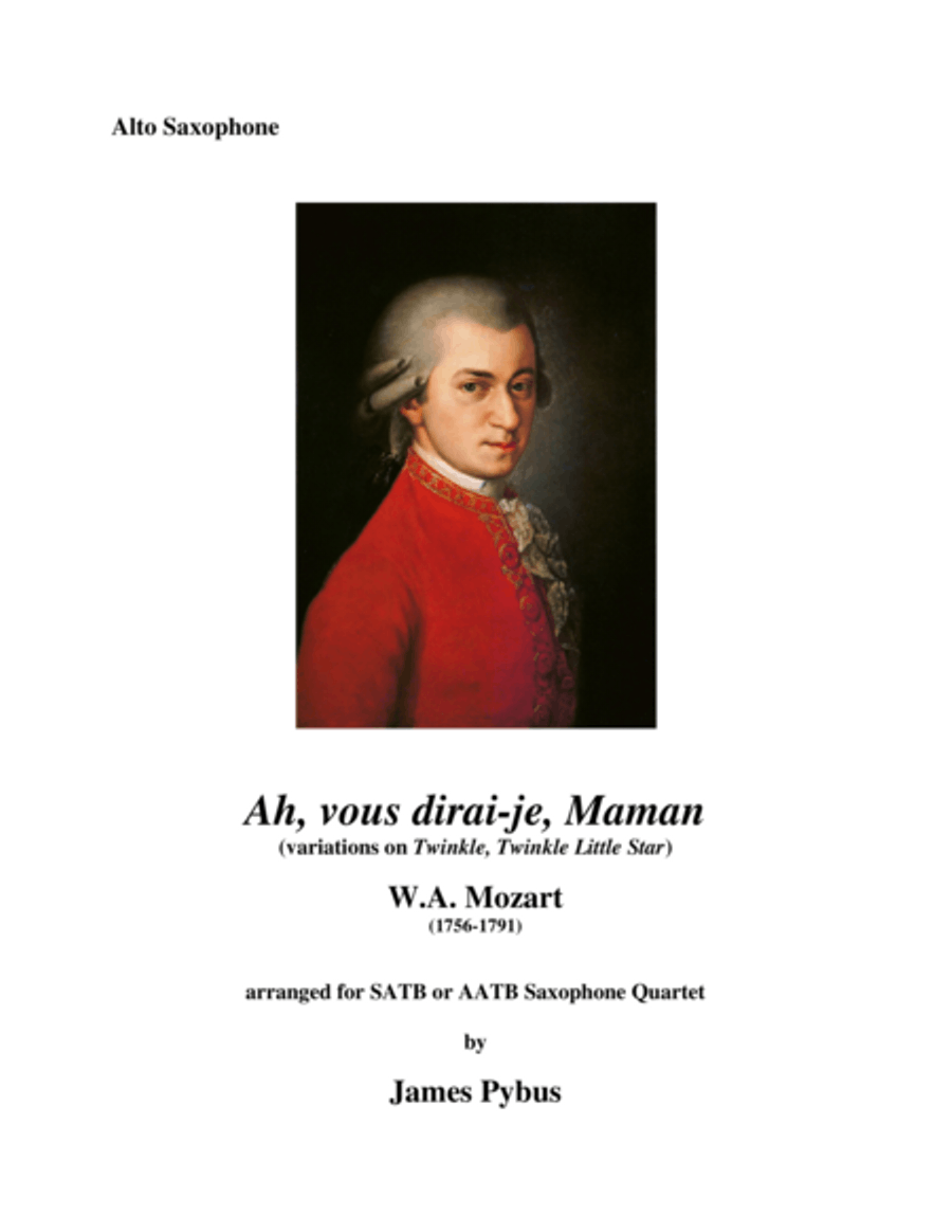 Ah, vous dirai-je, Maman (variations on Twinkle, Twinkle, Little Star) (Saxophone Quartet version) Saxophone Quartet scores gallery preview page 4