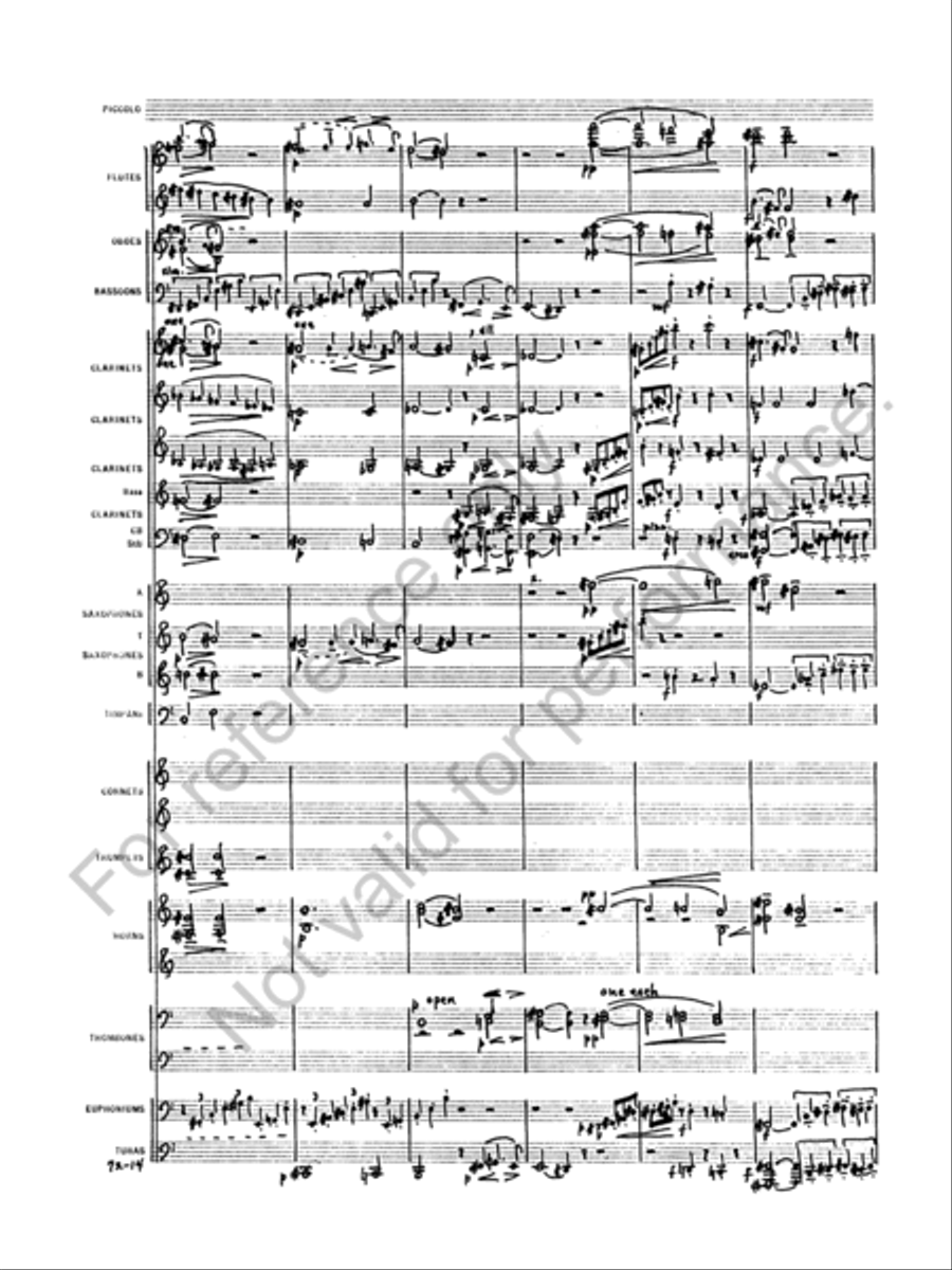 Symphony No. 1 Concert Band scores gallery preview page 17