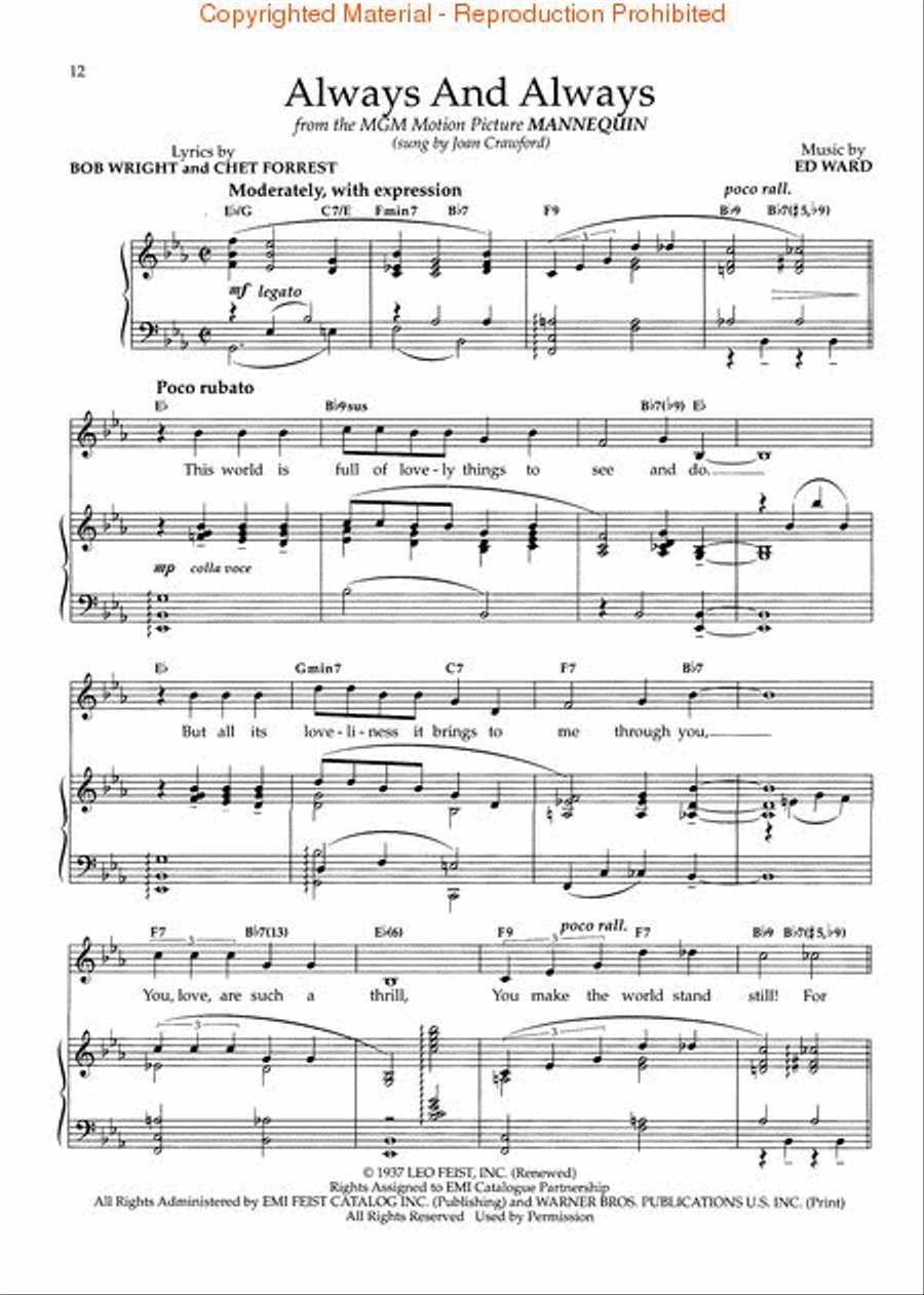 The Wright & Forrest Songbook Piano, Vocal scores gallery preview page 2
