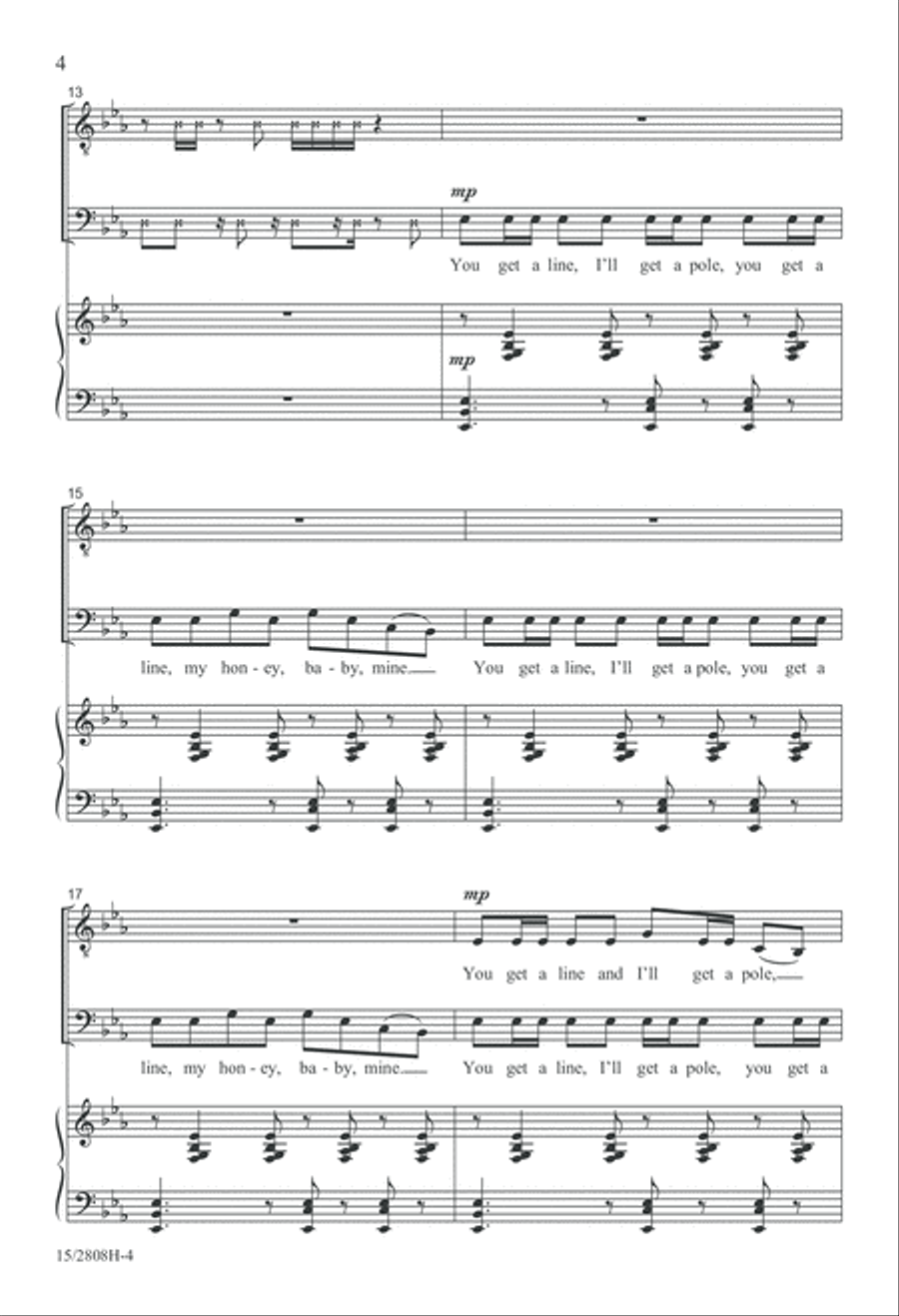 The Crawdad Song TTBB scores gallery preview page 5