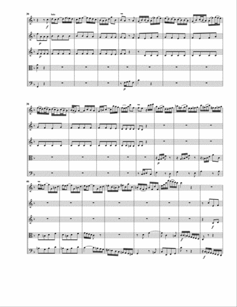 Italian concerto, BWV 971 (arrangement for alto recorder and string orchestra) String Orchestra scores gallery preview page 3