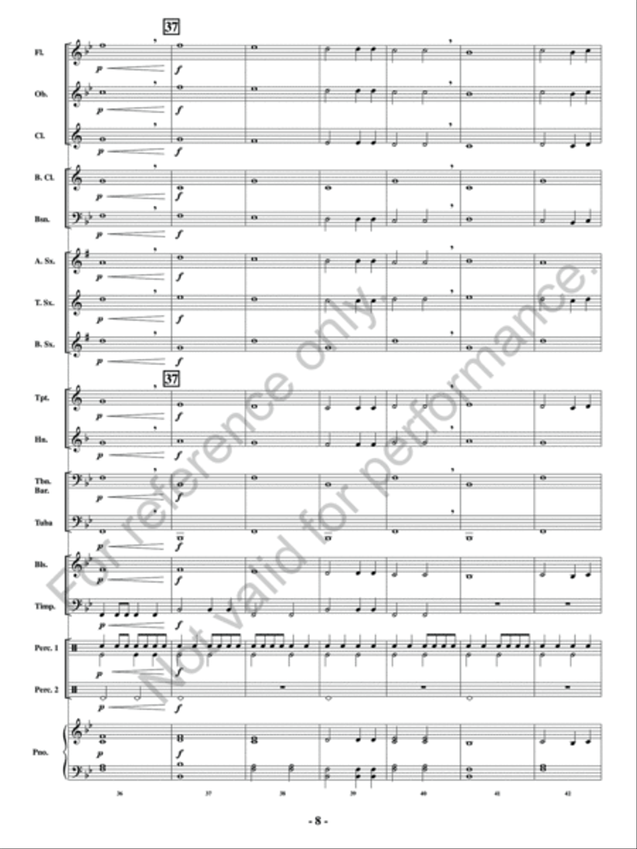 Ascension Of The Emperor Concert Band scores gallery preview page 9