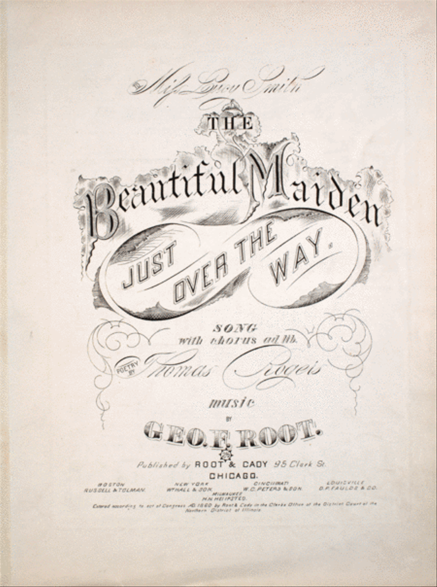 The Beautiful Maiden Just Over the Way. Song with Chorus ad lib Choir scores gallery preview page 1