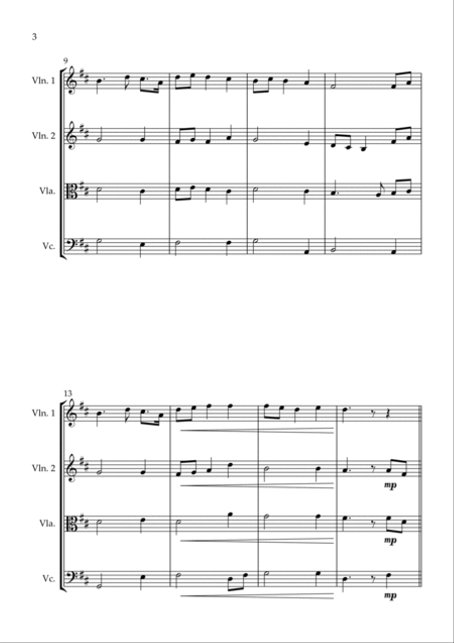 I Vow to Thee, My Country (Jupiter) - String Quartet String Quartet scores gallery preview page 4