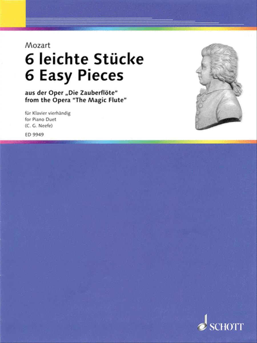 6 Easy Pieces from the Opera The Magic Flute Piano Solo scores gallery preview page 1