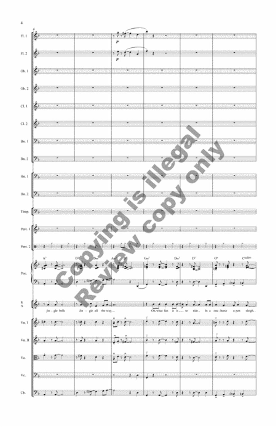 Jingle Bell Swing! (Additional Full Score) Choir scores gallery preview page 5