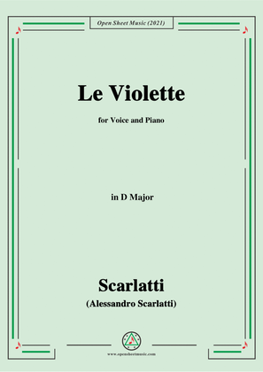 Scarlatti-Le Violette in D Major,from Pirro e Demetrio,for Voice&Piano
