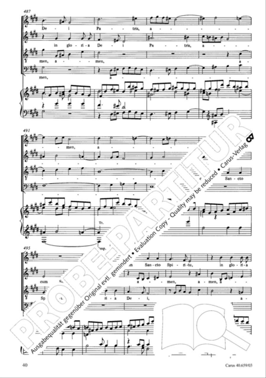 Mass in A flat major (Messe in As) 4-Part scores gallery preview page 41