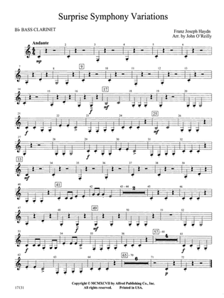 Surprise Symphony Variations: B-flat Bass Clarinet