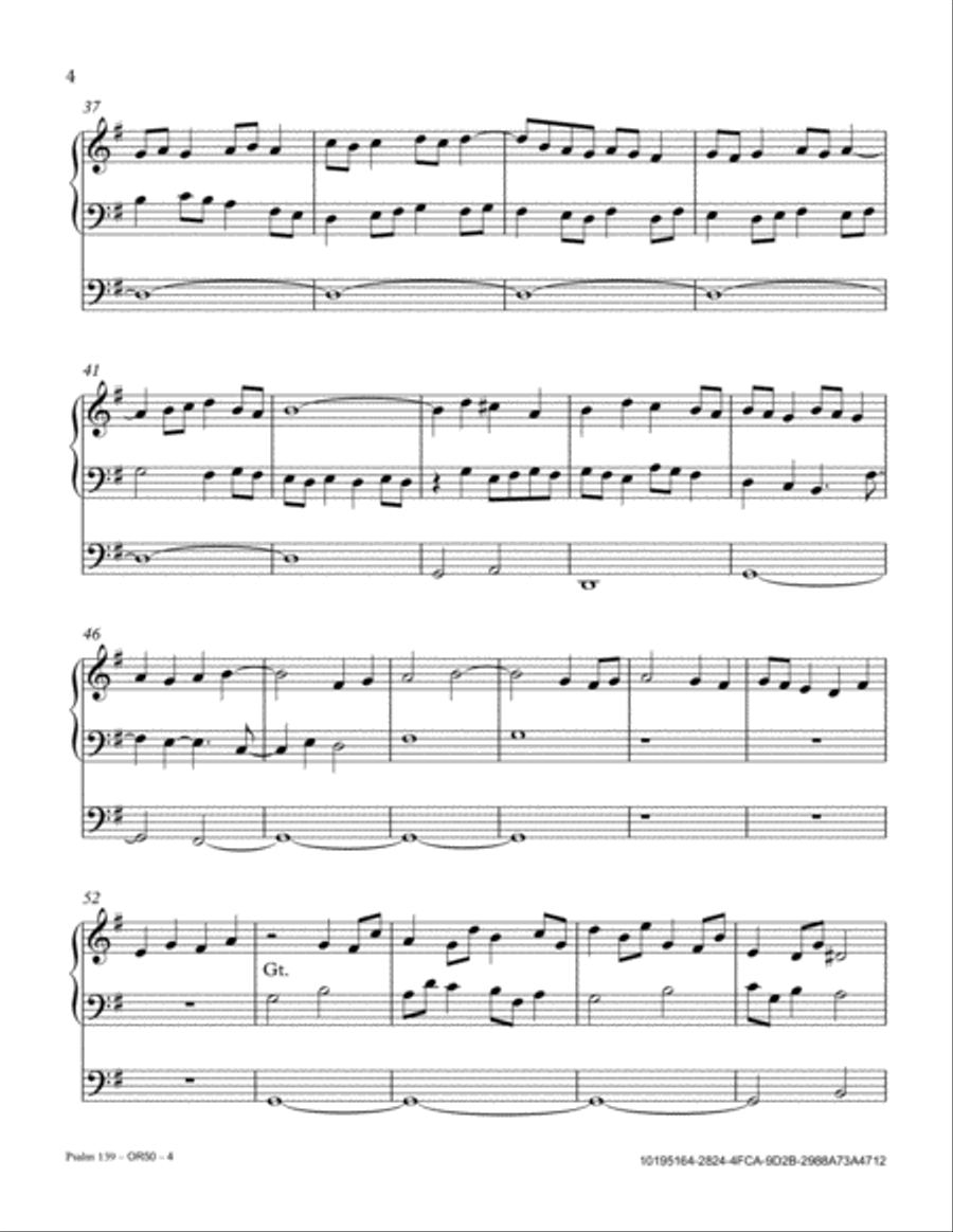 Psalm 139 Organ Solo scores gallery preview page 4