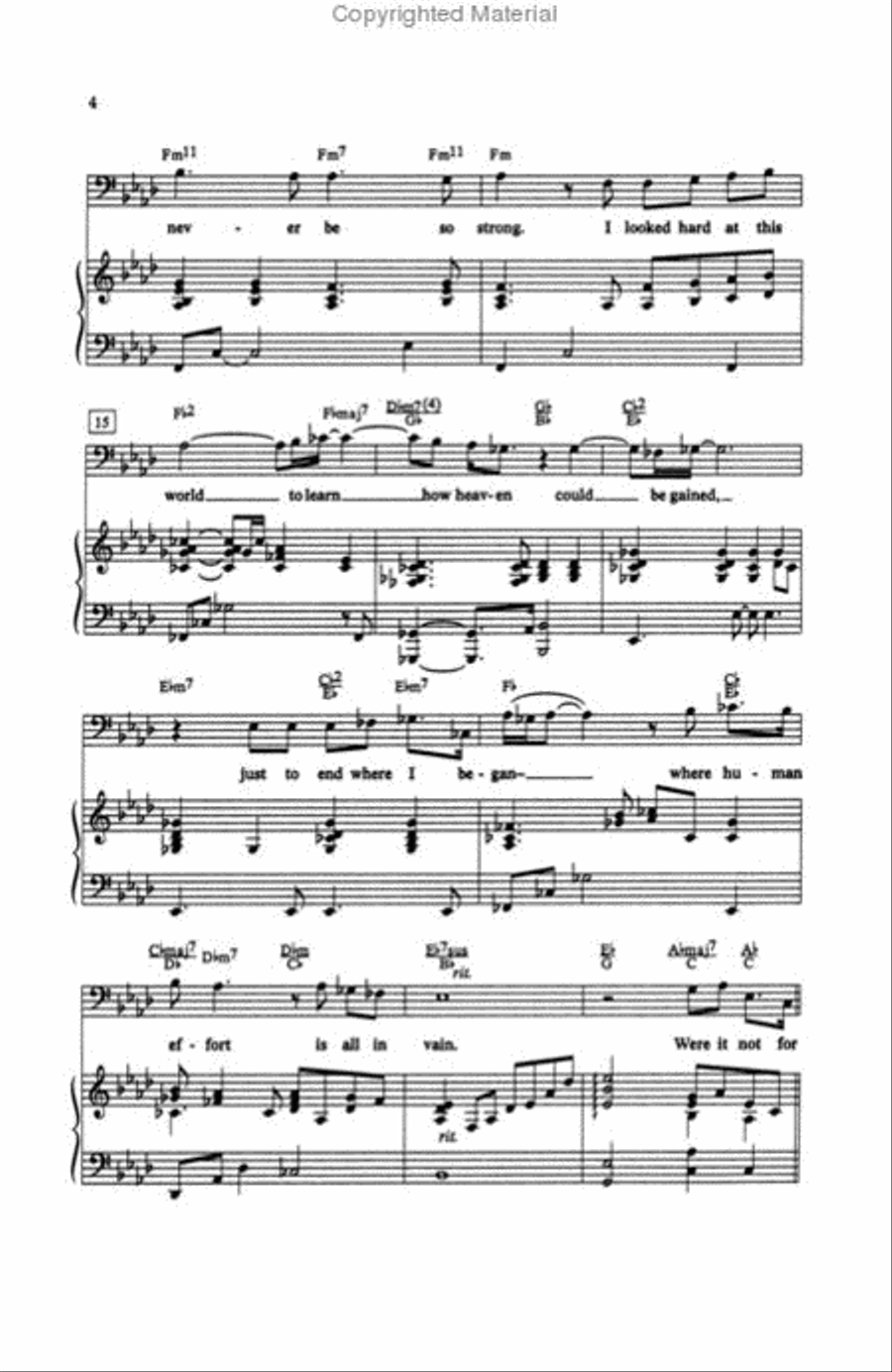 Were It Not For Grace - Anthem 4-Part scores gallery preview page 2