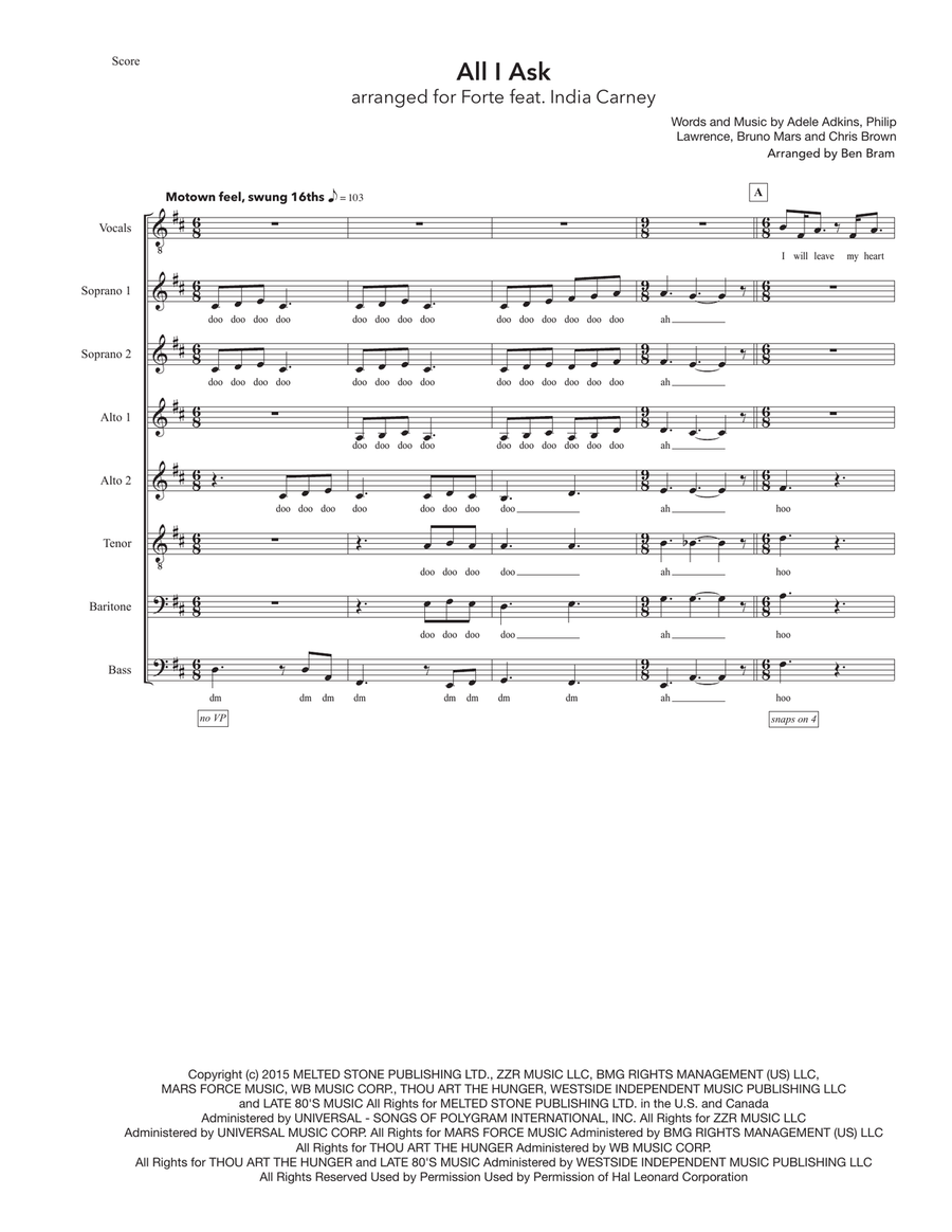 All I Ask Divisi scores gallery preview page 1