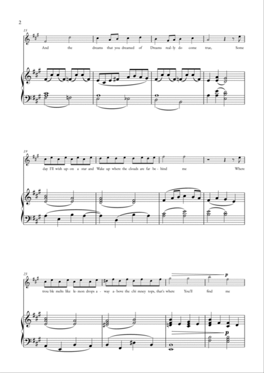 Over The Rainbow Over The Rainbow Voice scores gallery preview page 2