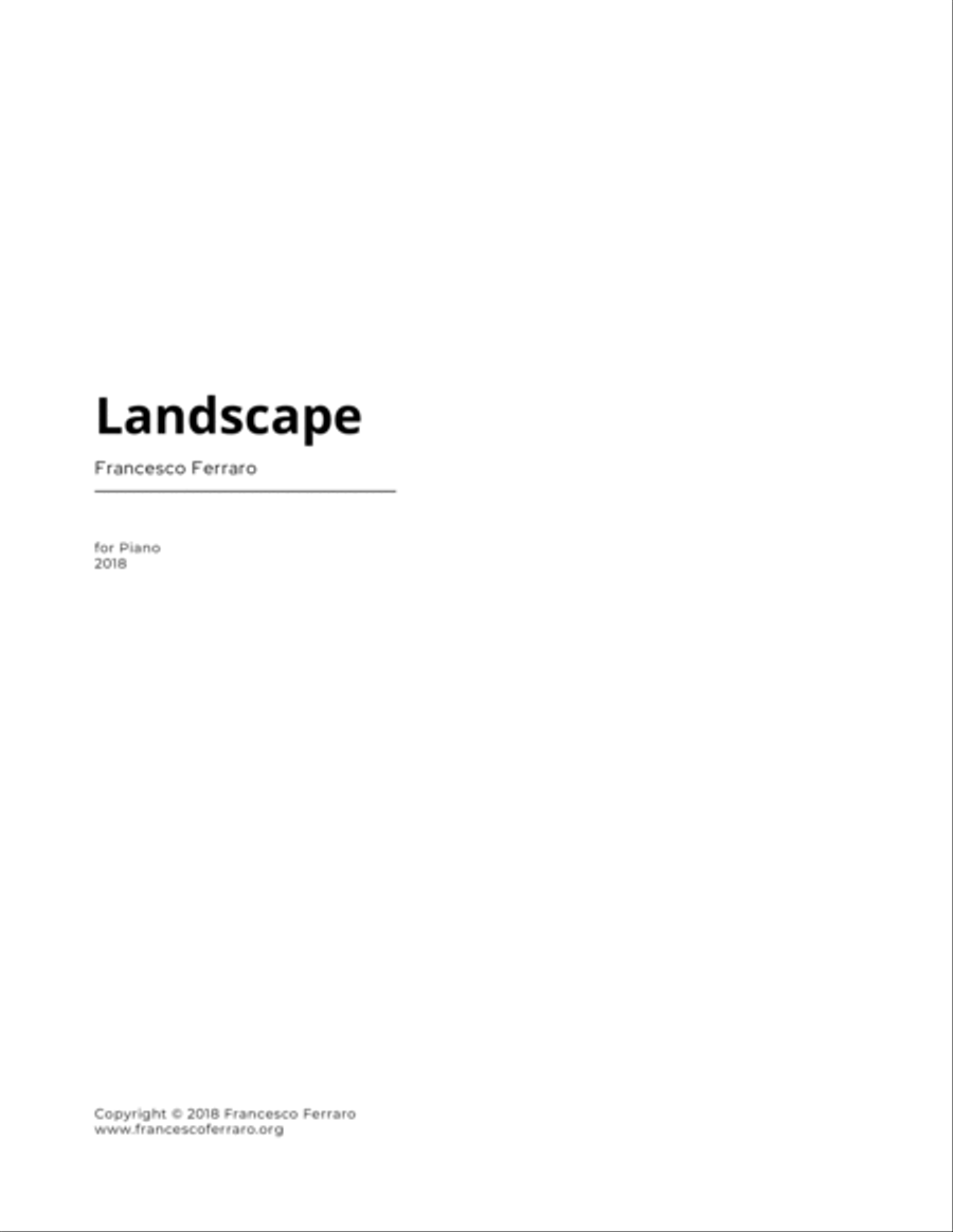 Landscape Piano Solo scores gallery preview page 3