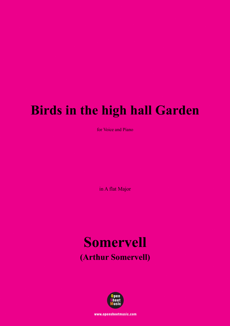 Somervell-Birds in the high hall Garden,in A flat Major Voice scores gallery preview page 1