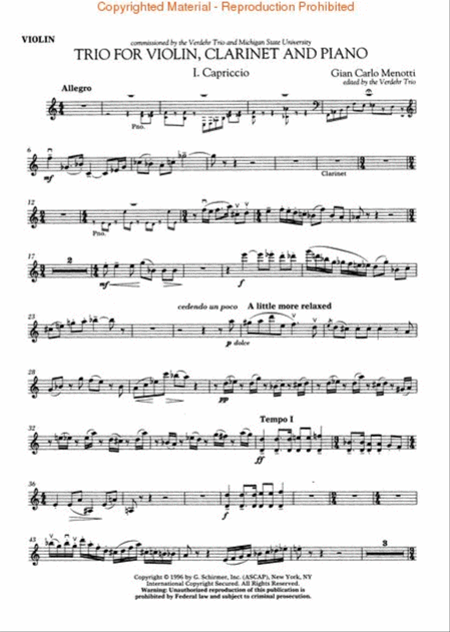 Trio Trio Clarinet scores gallery preview page 4