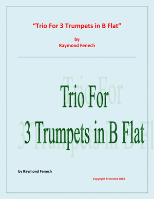Book cover for Trio for B Flat Trumpets (3 B Flat Trumpets) - Easy/Beginner