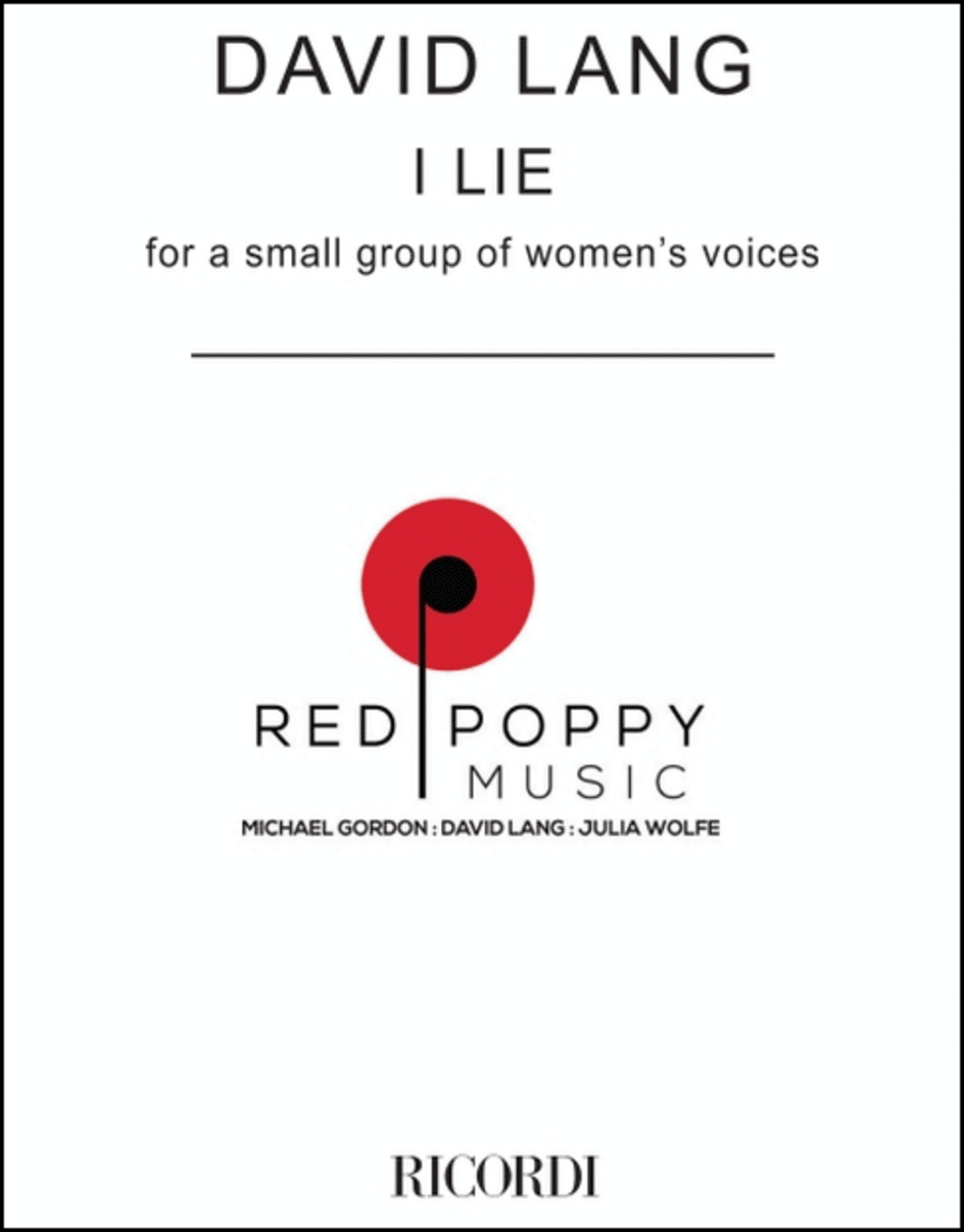 i lie i lie Women's Choir scores gallery preview page 1