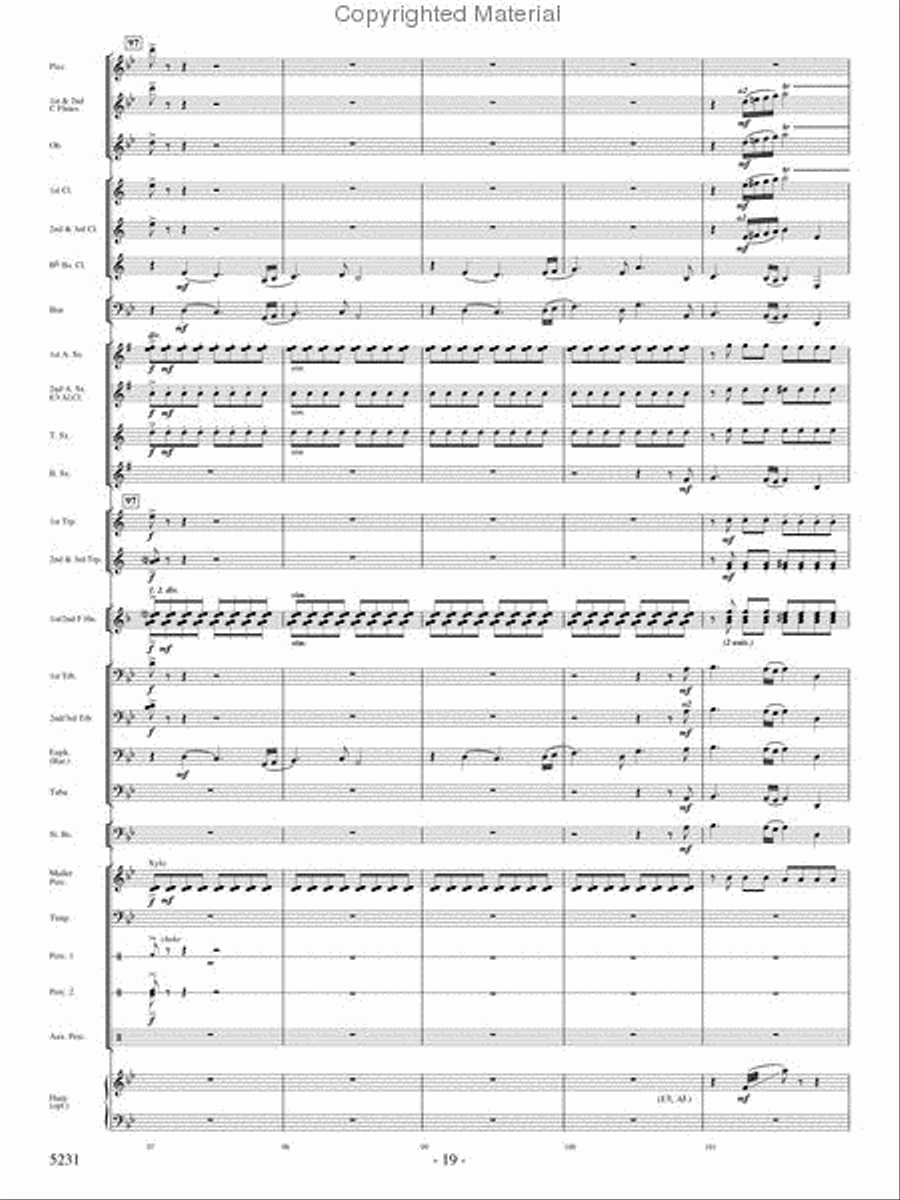 Pilatus: Mountain of Dragons Concert Band scores gallery preview page 17