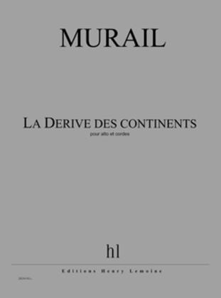Book cover for La Derive des continents